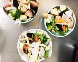 肉無チクワ洋風レモン風味親子丼味野菜炒め作り方11写真