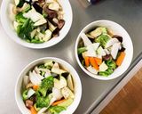 肉無チクワレモン風味梅親子丼味野菜炒め作り方14写真