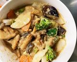 肉無チクワレモン風味梅親子丼味野菜炒め作り方19写真
