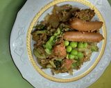 明太子、ウインナー、玉子の野菜炒め作り方12写真
