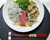 ヨウサマの減塩千斗入ル風シラスと葱パスタ作り方7写真