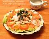 鶏むねと野菜の蒸し料理⭐ピリ辛ニラ葱ダレ作り方5写真