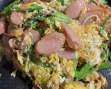 アスパラとウィンナーの卵炒め作り方4写真