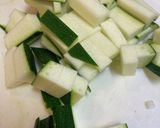 ズッキーニと青唐辛子のパスタ作り方1写真