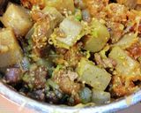 鶏レバーとこんにゃくのゴマ味噌絡め。作り方8写真