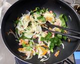 つるっと…ベーコンとほうれん草のもずく丼作り方2写真