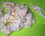 とり皮炒め　簡単作り方1写真