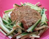 ちくわとカニカマの濃厚胡麻だれサラダ作り方5写真