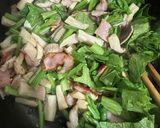 エリンギとカブの葉の炒め物作り方5写真