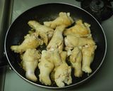 鶏の炒め煮ワンパン・醤油とバジルの組合せ作り方2写真