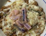 イカの塩辛と納豆、明太子の卵かけご飯作り方1写真