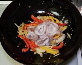 イカとパプリカのガパオ炒め作り方5写真