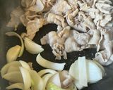 豚バラ肉のすき煮風肉豆腐🐷⬜️🥬作り方5写真