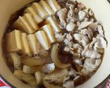 豚バラ肉のすき煮風肉豆腐🐷⬜️🥬作り方6写真