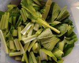 冷凍豆腐と焼きそばソースの素で青菜炒め作り方4写真