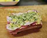 青いにんにく辣油でポルケッタ、、風作り方5写真