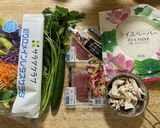 生ハムと鶏ハムのサラダ生春巻き作り方1写真
