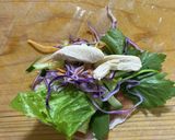 生ハムと鶏ハムのサラダ生春巻き作り方4写真