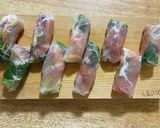 生ハムと鶏ハムのサラダ生春巻き作り方7写真