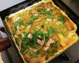 オカヒジキ＆シソ＆ベーコンの卵焼き♪作り方7写真