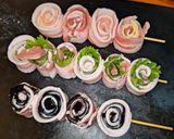 【簡単&絶品】3種の豚"薔薇"ロール串作り方5写真