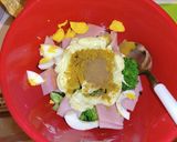 ブロッコリーハム卵のカレーマヨチーズ焼き作り方5写真