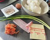 納豆キムチーズチャーハン作り方1写真