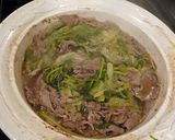 牛肉＆クレソン＆レタスの洋風スープ鍋作り方4写真