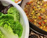 ズッキーニ入りひき肉炒めのレタス包み作り方2写真