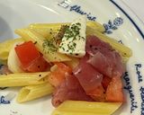 生ハムとモッツァレラのパスタ作り方5写真