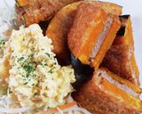 タルタル添え♪かぼちゃの挽肉はさみフライ作り方8写真