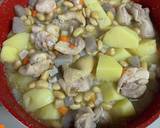 大豆とじゃがいもと鶏肉の五目煮♪作り方5写真
