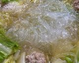 白菜、ひき肉だんご、春雨のスープ作り方7写真