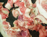 おつまみ●豚こまぎれ肉のマヨ＆カレー炒め作り方1写真