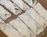 ヘルシー♪ゴロゴロむね肉とニラの棒餃子作り方3写真