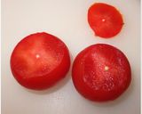 簡単かわいい☆焼きトマトエッグ作り方1写真
