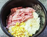 準備は5分!Wコン&チーズの炊込みご飯作り方3写真