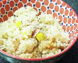 準備は5分!Wコン&チーズの炊込みご飯作り方7写真