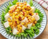 夏バテ対策◎梅とうもろこしの豆腐サラダ作り方3写真
