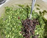 バナナ豆腐オートミールよもぎパンケーキ作り方5写真