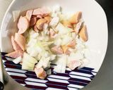 お一人様野菜たっぷり洋風タレウインナー丼作り方3写真