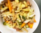 お一人様野菜たっぷり洋風タレウインナー丼作り方17写真