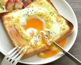 朝食に！我が家の究極のハムエッグトースト作り方4写真