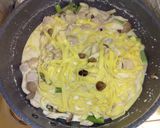 鶏肉アスパラしめじのクリームパスタ作り方10写真