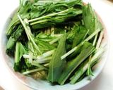 水菜と鶏ヤゲン軟骨炒め作り方2写真