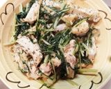 水菜と鶏ヤゲン軟骨炒め作り方4写真