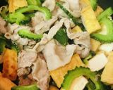 厚揚げ豆腐の豚玉ゴーヤーチャンプルー作り方2写真