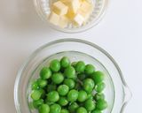 グリーンピースとチーズの塩昆布おにぎり作り方1写真