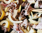 破竹と牛肉、生椎茸のオイスターソース炒め作り方7写真
