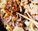 破竹と牛肉、生椎茸のオイスターソース炒め作り方8写真